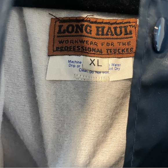 Vintage Long Haul Vintage Satin Lined Varsity Bomber Jacket Size XL - Picture 3 of 3